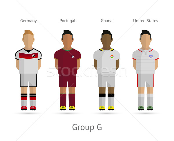 Football teams. Group G - Germany, Portugal, Ghana, United States Stock photo © tkacchuk