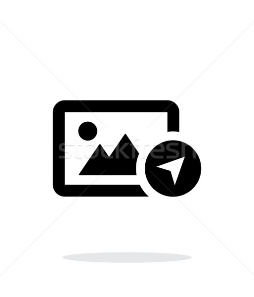 Location photo icon on white background. Stock photo © tkacchuk