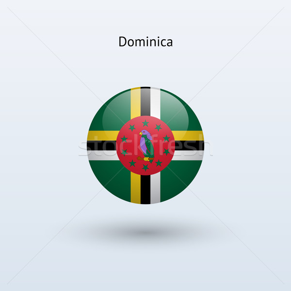 Dominica bandeira cinza assinar teia viajar Foto stock © tkacchuk