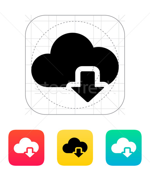 Cloud computing download icon. Stock photo © tkacchuk