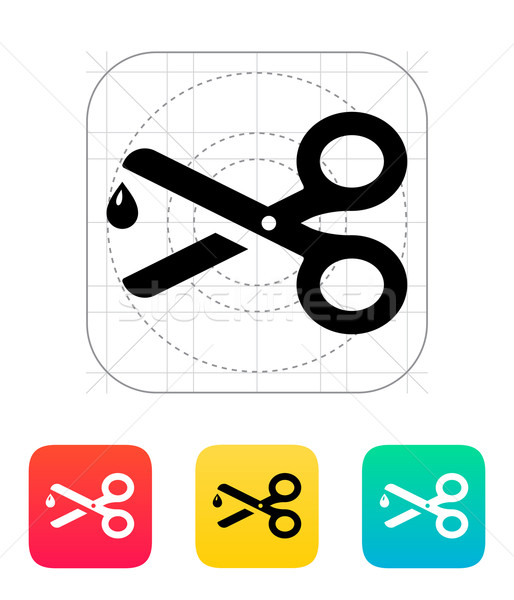 Сток-фото: острый · ножницы · икона · волос · знак · белый