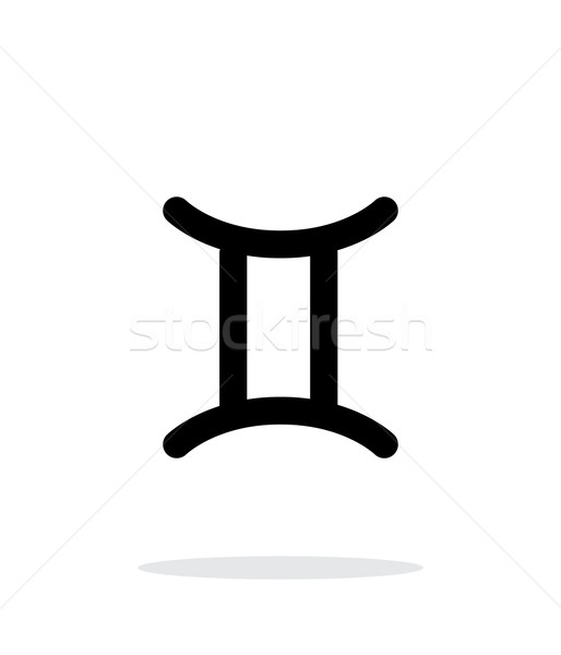 Gemini zodiac icon on white background. Stock photo © tkacchuk