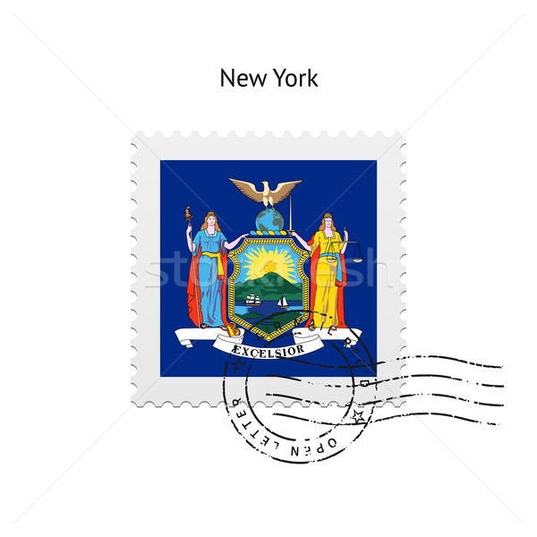 State of New York flag postage stamp. Stock photo © tkacchuk