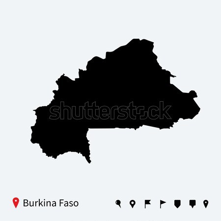 высокий подробный вектора карта Руанда навигация Сток-фото © tkacchuk