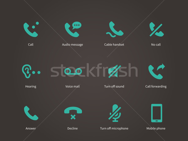 Phone and communication icons set. Stock photo © tkacchuk