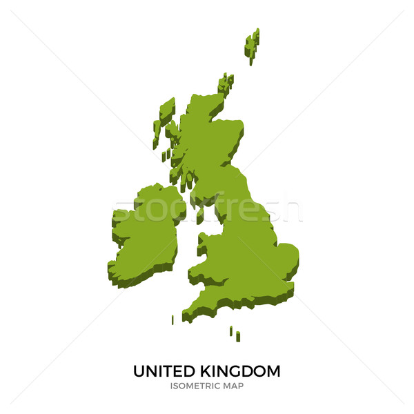 Isométrica mapa Reino Unido detalhado isolado 3D Foto stock © tkacchuk