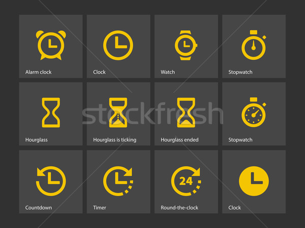 Time and Clock icons. Stock photo © tkacchuk