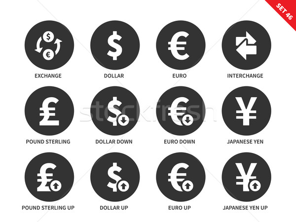 交流 圖標 白 貨幣 向量 商業照片 © tkacchuk