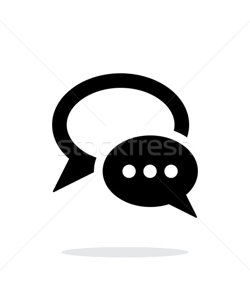 対話 バブル アイコン 白 単純な ボックス ストックフォト © tkacchuk