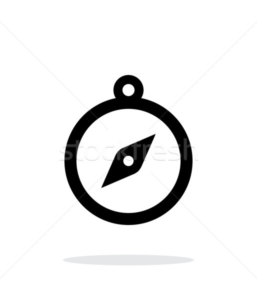 Hand compass icon on white background. Stock photo © tkacchuk