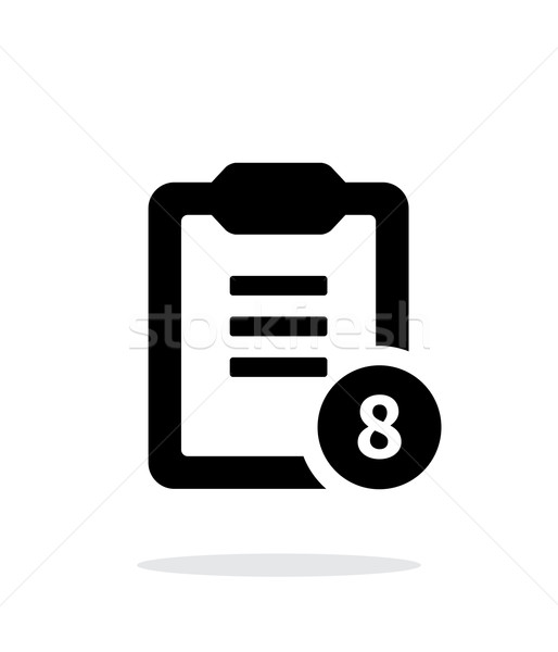 Clipboard with numbers simple icon on white background. Stock photo © tkacchuk