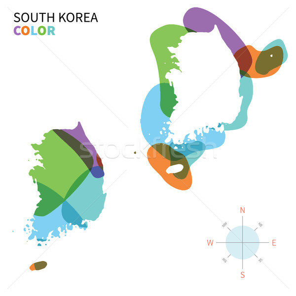 Streszczenie wektora kolor Pokaż Korea Południowa przezroczysty Zdjęcia stock © tkacchuk