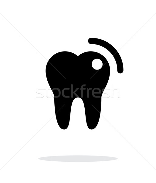 Tooth with caries icon. Stock photo © tkacchuk