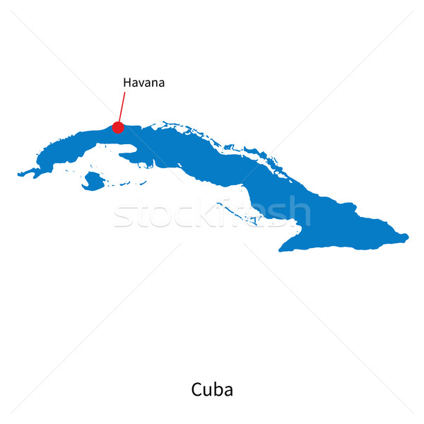 Foto d'archivio: Dettagliato · vettore · mappa · Cuba · città · L'Avana