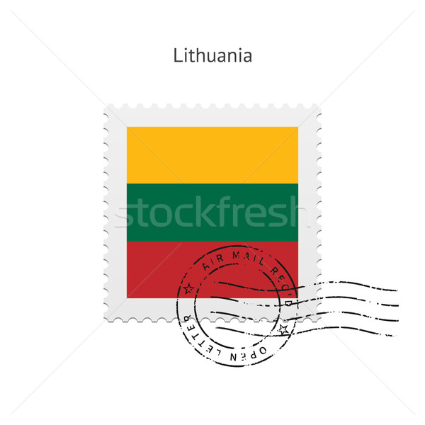 Zászló postabélyeg fehér felirat levél bélyeg Stock fotó © tkacchuk