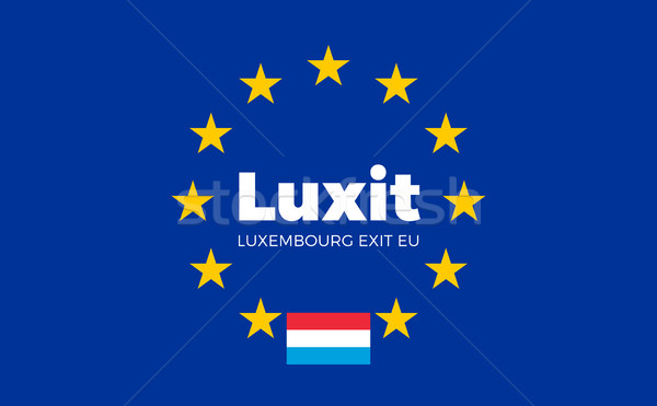 Flag of Luxembourg on European Union. Luxit - Luxembourg Exit EU Stock photo © tkacchuk