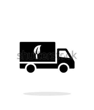 Szybko samochód dostawczy ikona biały Internetu ciężarówka Zdjęcia stock © tkacchuk
