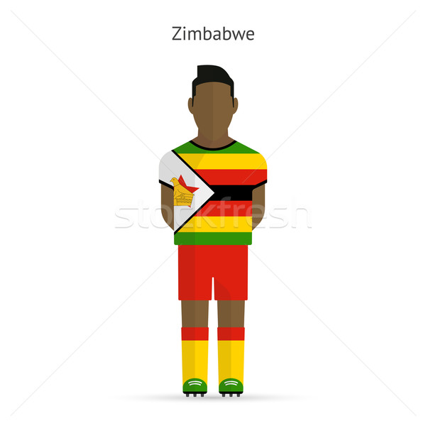 Zimbabwe voetballer voetbal uniform abstract fitness Stockfoto © tkacchuk