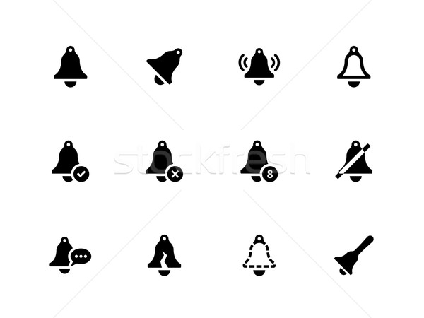 Campana iconos blanco música diseno signo Foto stock © tkacchuk