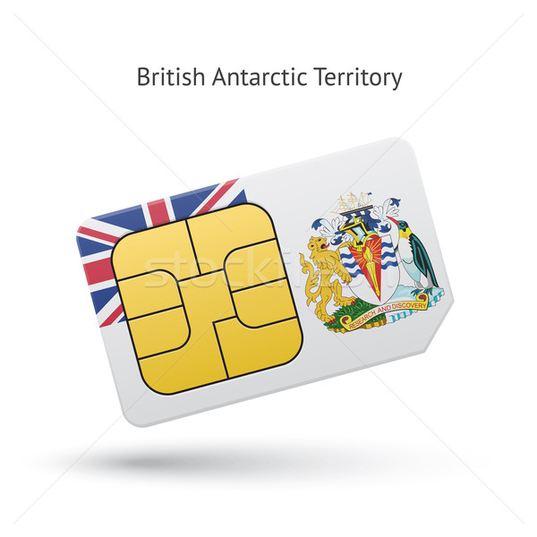 British Antarctic Territory phone sim card with flag. Stock photo © tkacchuk