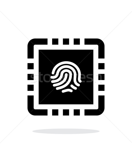 CPU Secure simple icon on white background. Stock photo © tkacchuk