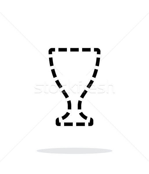 Trophy cup silhouette icon on white background. Stock photo © tkacchuk