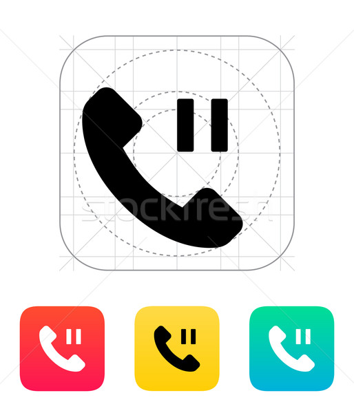 Rozmowa telefoniczna ikona technologii internetowych usługi sylwetka Zdjęcia stock © tkacchuk