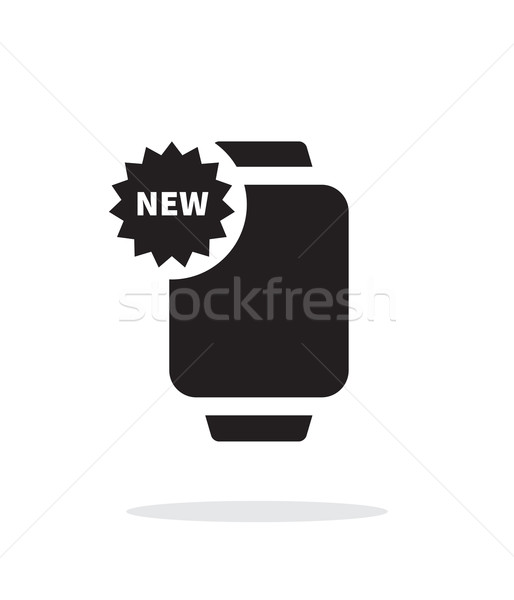 New marker on smart watch simple icon on white background. Stock photo © tkacchuk