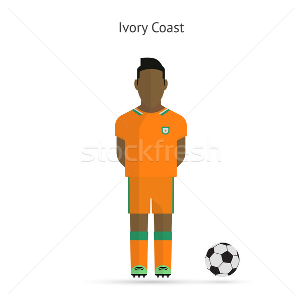National football player. Ivory Coast soccer team uniform. Stock photo © tkacchuk