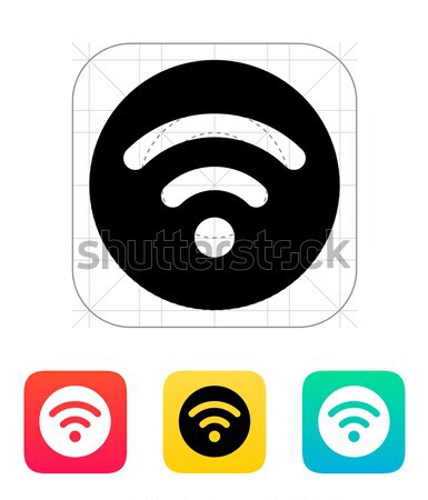 Stock photo: Radio signal icon on white background.