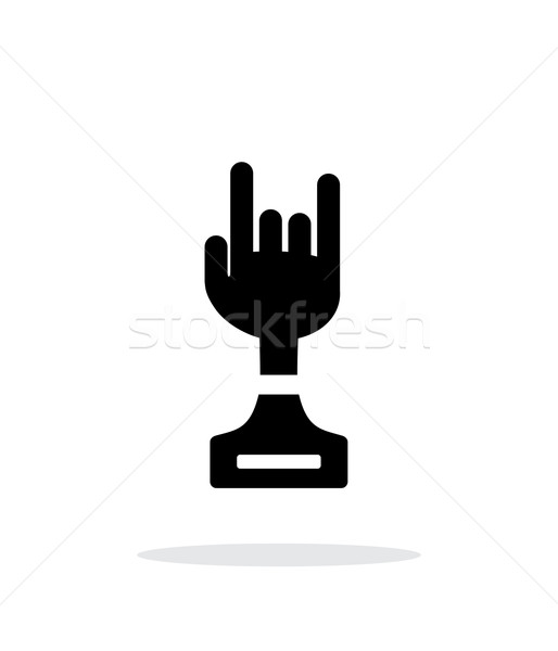 Stock photo: Rock award simple icon on white background.