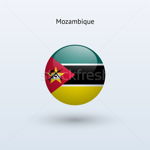 Mozambik zászló szürke felirat háló utazás Stock fotó © tkacchuk