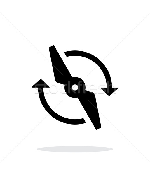 Rotor rotating simple icon on white background. Stock photo © tkacchuk