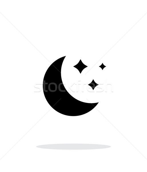 Moon simple icon on white background. Stock photo © tkacchuk