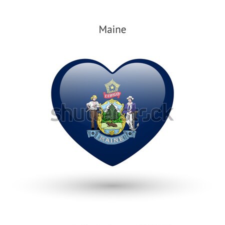 Love Connecticut state symbol. Heart flag icon. Stock photo © tkacchuk