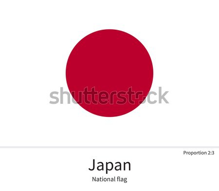National flag of Japan with correct proportions, element, colors Stock photo © tkacchuk
