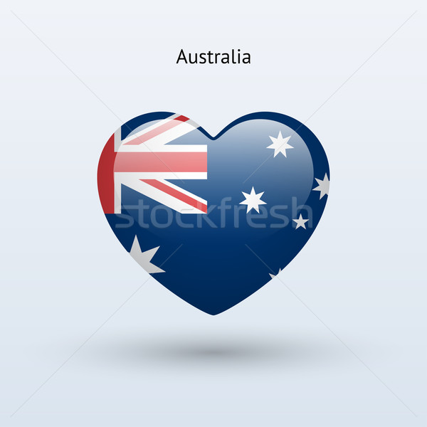 Stockfoto: Liefde · Australië · symbool · hart · vlag · icon