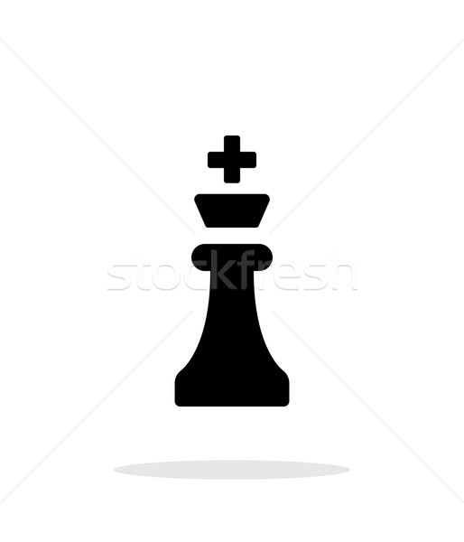 Chess King simple icon on white background. Stock photo © tkacchuk