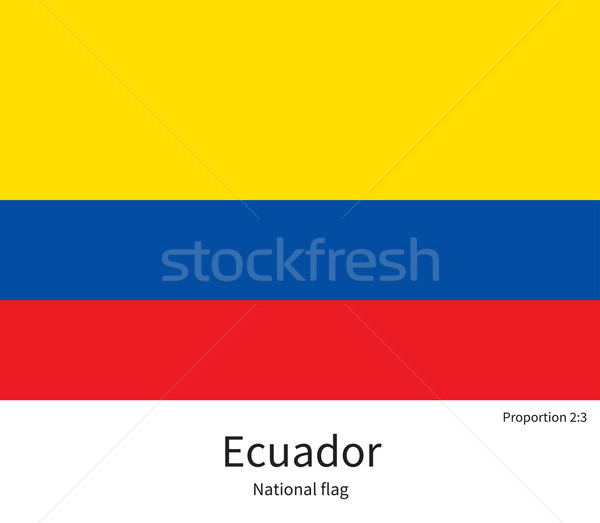 National flag of Ecuador with correct proportions, element, colors Stock photo © tkacchuk
