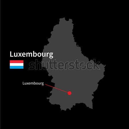 Stockfoto: Gedetailleerd · vector · kaart · Luxemburg · stad · onderwijs