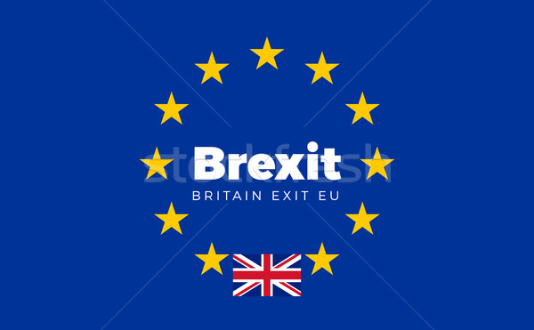 Flag of Britain on European Union. Brexit - Britain Exit EU Euro Stock photo © tkacchuk