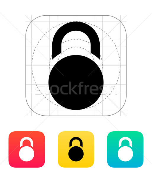 Kłódki ikona bezpieczeństwa bezpieczne przechowywania tajne Zdjęcia stock © tkacchuk