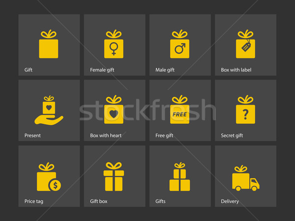 Set of gift box symbols. Stock photo © tkacchuk
