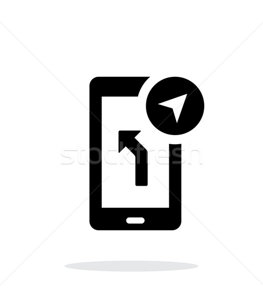 Road navigator icon on white background. Stock photo © tkacchuk