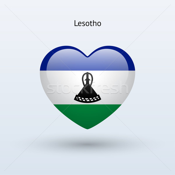 Amour Lesotho symbole coeur pavillon icône [[stock_photo]] © tkacchuk