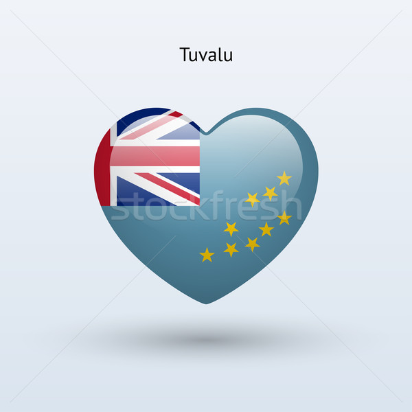 Liefde Tuvalu symbool hart vlag icon Stockfoto © tkacchuk