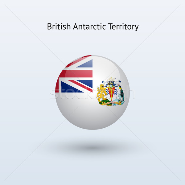 British Antarctic Territory round flag. Vector illustration. Stock photo © tkacchuk