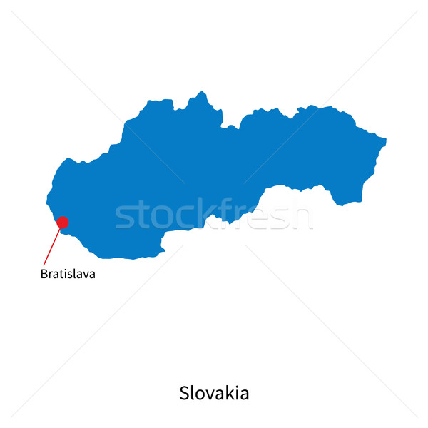 詳しい ベクトル 地図 スロバキア 市 ブラチスラバ ストックフォト © tkacchuk