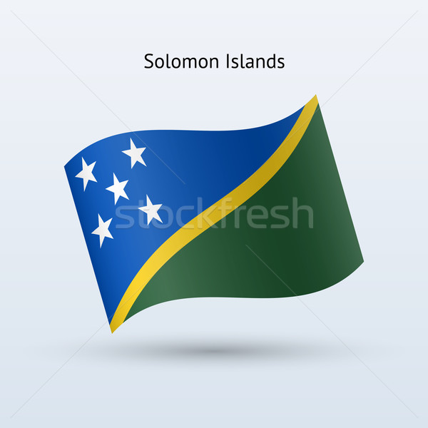 Solomon Islands flag waving form. Stock photo © tkacchuk