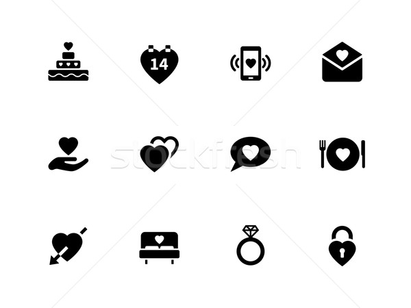 Love icons on white background. Stock photo © tkacchuk